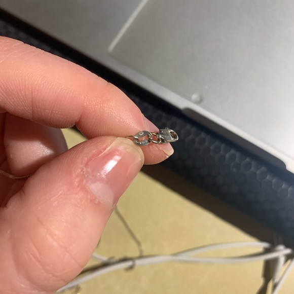 Italian Silver and Diamond necklace - Picture 4 of 4